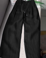 Mara | Leichte Leinenhose für den Sommer in Schwarz