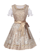 Elegantes Damen Beige Oktoberfest Dirndl Kleid - Clara in Beige