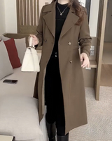 Dapie | Luxuriöser Trenchcoat aus Wolle in Braun