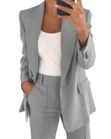 Charlotte - Blazer-Set mit Jacke und Hose in Grau