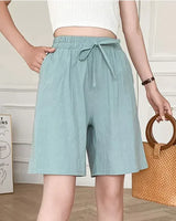 Greta | Weite Leinenhose in Grün