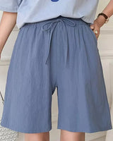 Greta | Weite Leinenhose in Grau