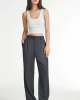 Aerelle | Wide-Leg Schneiderhose in Anthrazit