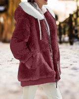 Clayton | Die bequemste Winter-Plüsch-Kapuzenjacke in Rot