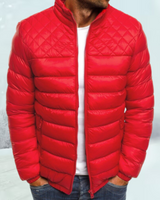 Quinley | Die ultimative Baumwoll-Winterjacke für Männer mit Wattierung in Rot