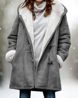 Adelaida | Warmer und Stilvoller Fleece Mantel in Grau