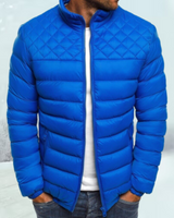 Quinley | Die ultimative Baumwoll-Winterjacke für Männer mit Wattierung in Blau