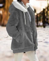 Clayton | Die bequemste Winter-Plüsch-Kapuzenjacke in Hellgrau