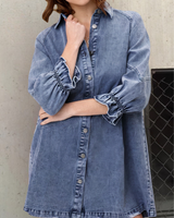 Radia  |  Frauen Denim Kleid in Blau