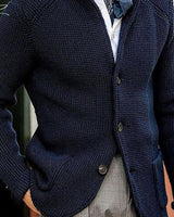 Eiro | Herren Zeitlose Strukturierte Strickjacke in Marineblau
