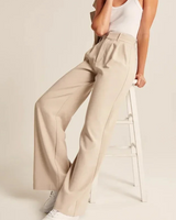 Aerelle | Wide-Leg Schneiderhose in Beige