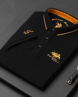 Brant - Kurzarm-Poloshirt in Schwarz