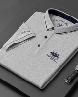 Brant - Kurzarm-Poloshirt in Grau