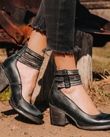 Verona - Vintage-Highheels in Schwarz