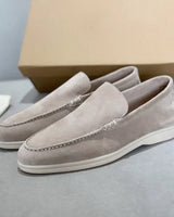Gerhard | Herren Wildleder Loafer Schick Komfort Elegant in Hellgrau