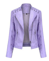 Vintage-Inspirierte Bikerjacke - Lily in Lila