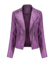 Vintage-Inspirierte Bikerjacke - Lily in Violett
