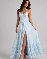 Savenora | Elegantes fließendes Sommerkleid in Blau