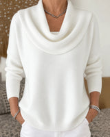 Koyce – Langarm-Strickpullover in Weiß