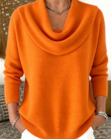 Koyce – Langarm-Strickpullover in Orange