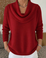 Koyce – Langarm-Strickpullover in Rot