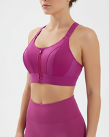 Vorne Reissverschluss Sport BH - PowerFlexa in Rosa