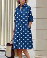 Maris – Lässiges Kleid mit Taschen in Blau