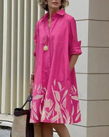 Maris – Lässiges Kleid mit Taschen in Rosa