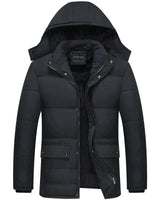 Wayne - Kapuzen Pufferjacke in Schwarz