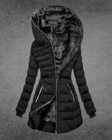 Stilvolle warme Winterjacke für Damen in Schwarz