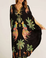 Weites Knöchel-Kaftan - Luana in Schwarz