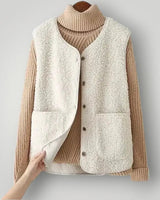 Weste Damen warm und vielseitig für die Übergangszeit in Beige