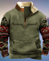 Western-Inspirierter Pullover - Jaden in Grün