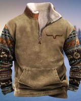 Western-Inspirierter Pullover - Jaden in Khaki