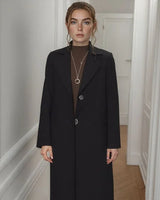Lady Luxe™ Mantel mit Samtfutter / Ein eleganter Klassiker, der mit Charme wärmt! in Schwarz