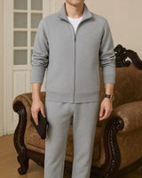 Monaco™ Set aus hochwertigem Rollkragen-Sweatshirt / Minimalistische Eleganz mit absolutem Komfort! in Grau