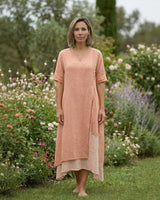 Premium Viskose Miami™ Kleid mit Stilvollem Seitenschlitz in Rosa