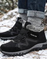 Unisex UrbanFrost™ Stiefel mit Gepolstertem Futter und Profilsohle in Schwarz mit Weißen Details