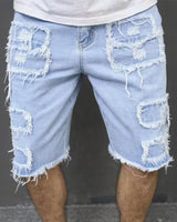 Denver™ Jeans-Shorts mit modernen Rissen und lässigem Stil in Hellblau