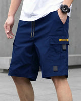Brann - Hochwertige Cargoshorts im Utility-Stil in Dunkelblau