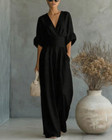 Granada™-Jumpsuit mit Taillengürtel und modernem Design in Schwarz