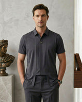 DualLayer™-Hemd mit 2-in-1-Design und Sofortiger Passform! in Grau