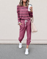 Perle™ Gestreiftes Set mit Premium-Komfort in Rosa