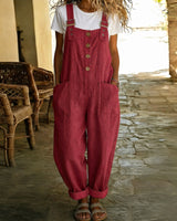 Tau™ Latzhosen-Stil Jumpsuit mit funktionalen Taschen in Rot