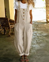 Tau™ Latzhosen-Stil Jumpsuit mit funktionalen Taschen in Beige
