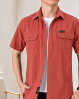 Abenteuer™ Hemd aus Baumwolle mit Utility Taschen in Rot
