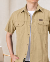 Abenteuer™ Hemd aus Baumwolle mit Utility Taschen in Beige