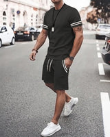 Nexor™-Set mit Kontrastierenden Details und Sportlich-Lässigem Stil in Schwarz