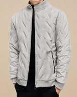 Bergen™ Stepp-Pufferjacke mit flauschigem Sherpa-Futter in Grau