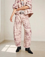 Alvida™ Hose mit Blumenmuster und weitem Fall in Khaki